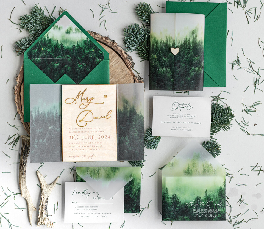 Zaproszenia ślubne Rustykalne i Natura wyjatkowe zaproszenia na wesele, rustykalne i nowoczesne naturalne i eleganckie zaproszenia slubne, złote litery na zaproszeniach ślubnych, drewniane zaproszenia na ślub12