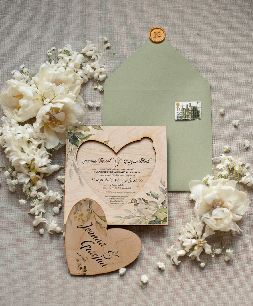 Zaproszenia ślubne Rustykalne i Natura rustykalne zaproszenia ślubne eko z drewna 1