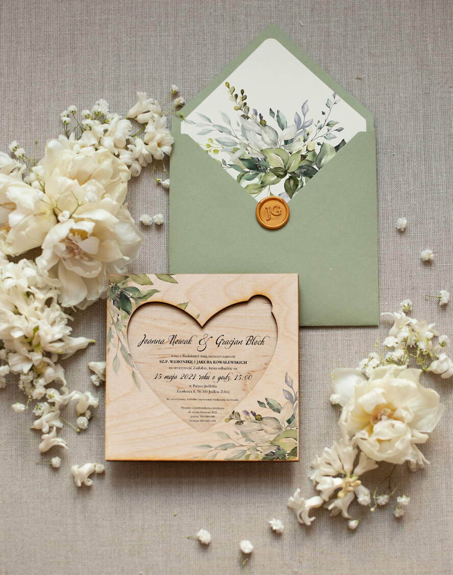Zaproszenia ślubne Rustykalne i Natura rustykalne zaproszenia ślubne eko z drewna 5