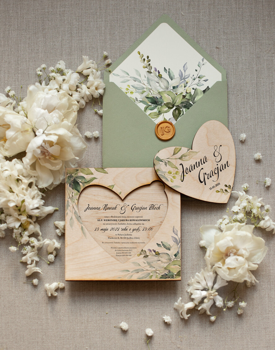 Zaproszenia ślubne Rustykalne i Natura rustykalne zaproszenia ślubne eko z drewna 0