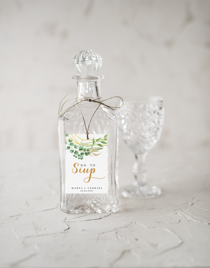 Zawieszki na butelki rustykalne etykieta na alkohol weselny, rustykalne śmieszne treści0