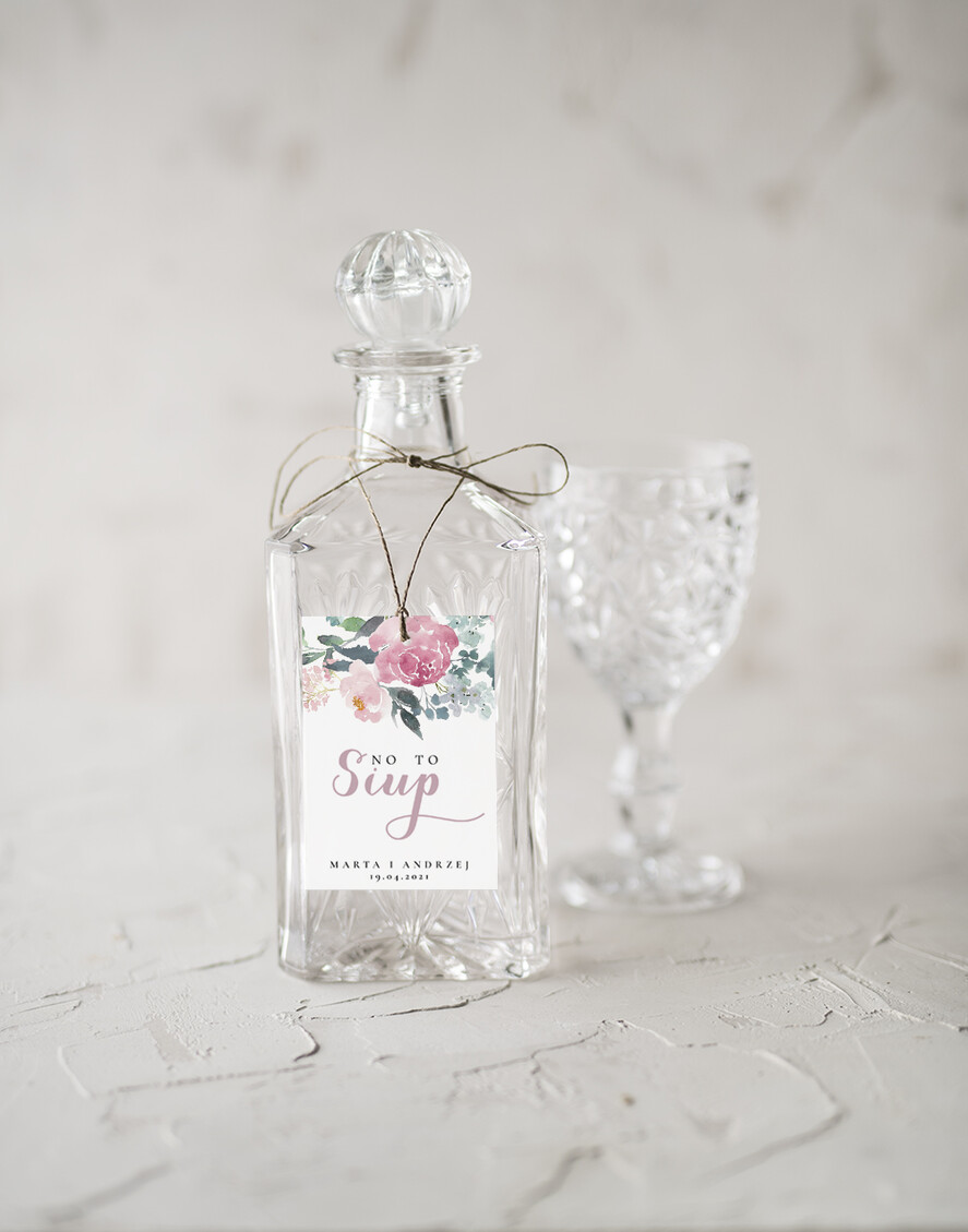 Zawieszki na butelki rustykalne ślubne zawieszki na alkohol, rustyklane dużo treści do wyboru0