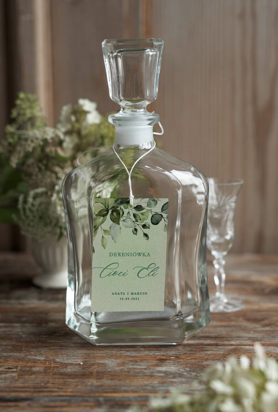 Zawieszki na butelki rustykalne etykieta na alkohol weselny, rustyklane dużo treści do wyboru0