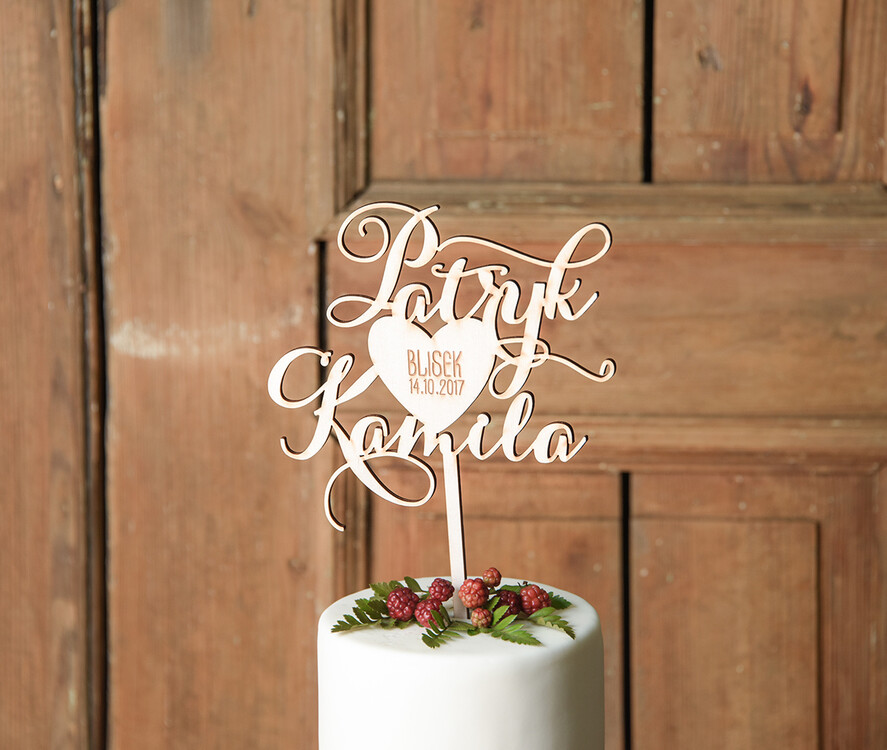 Figurki na tort / cake topper statuetki drewniane topery   1