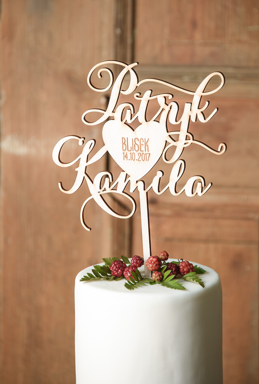 Figurki na tort / cake topper statuetki drewniane topery   0