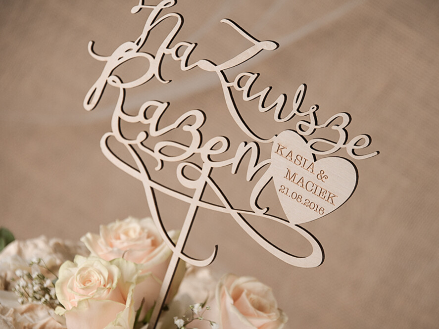 Figurki na tort / cake topper statuetki drewniane topery   3