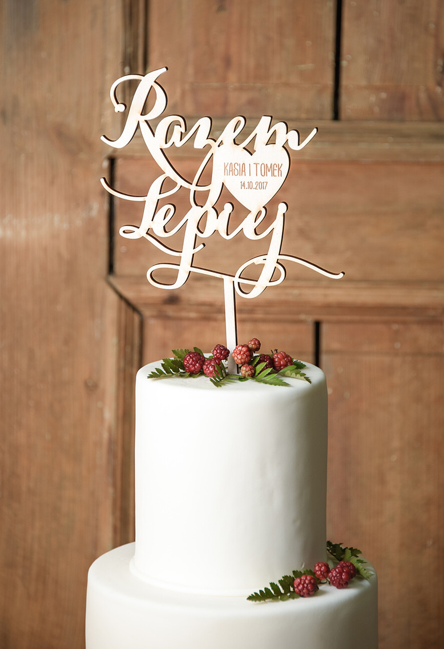 Figurki na tort / cake topper statuetki drewniane topery   1