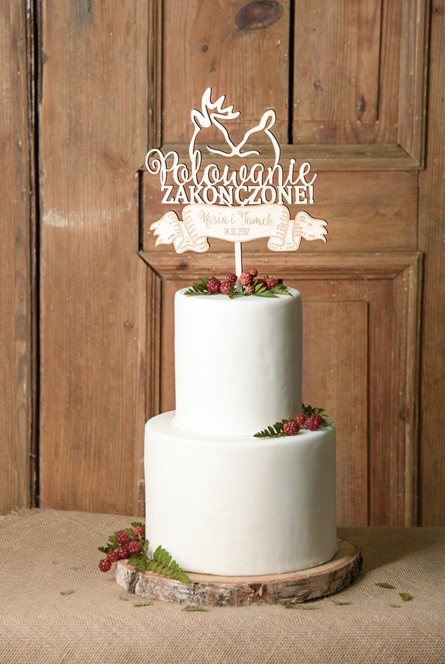Figurki na tort / cake topper statuetki drewniane statuetki na tort weselny   2