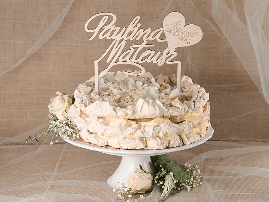 Figurki na tort / cake topper statuetki drewniane dekoracje tortu   0