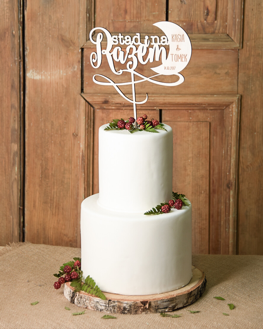 Figurki na tort / cake topper statuetki drewniane statuetki na tort weselny   2