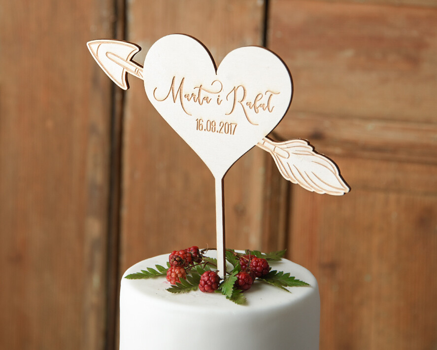Figurki na tort / cake topper statuetki drewniane figurki na tort weselny   0