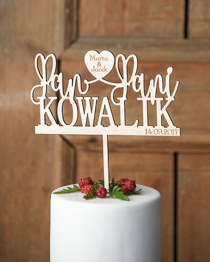 Figurki na tort / cake topper statuetki drewniane topery   1