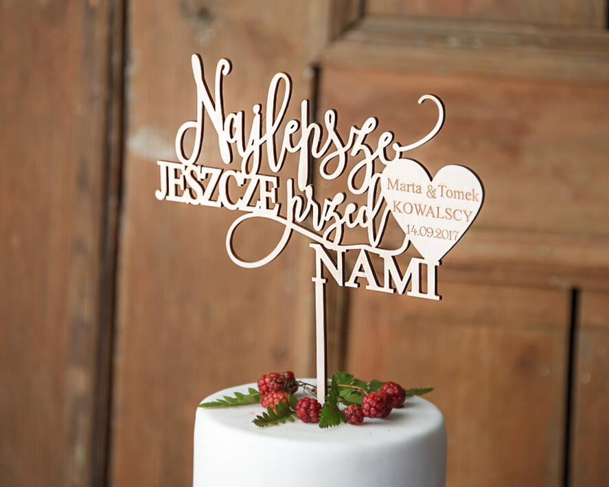 Figurki na tort / cake topper statuetki drewniane statuetki na tort weselny   0