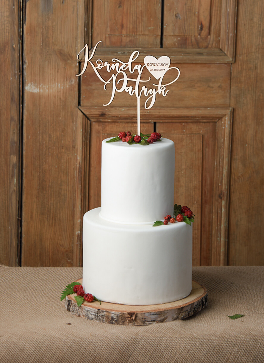 Figurki na tort / cake topper statuetki drewniane statuetki na tort weselny   2