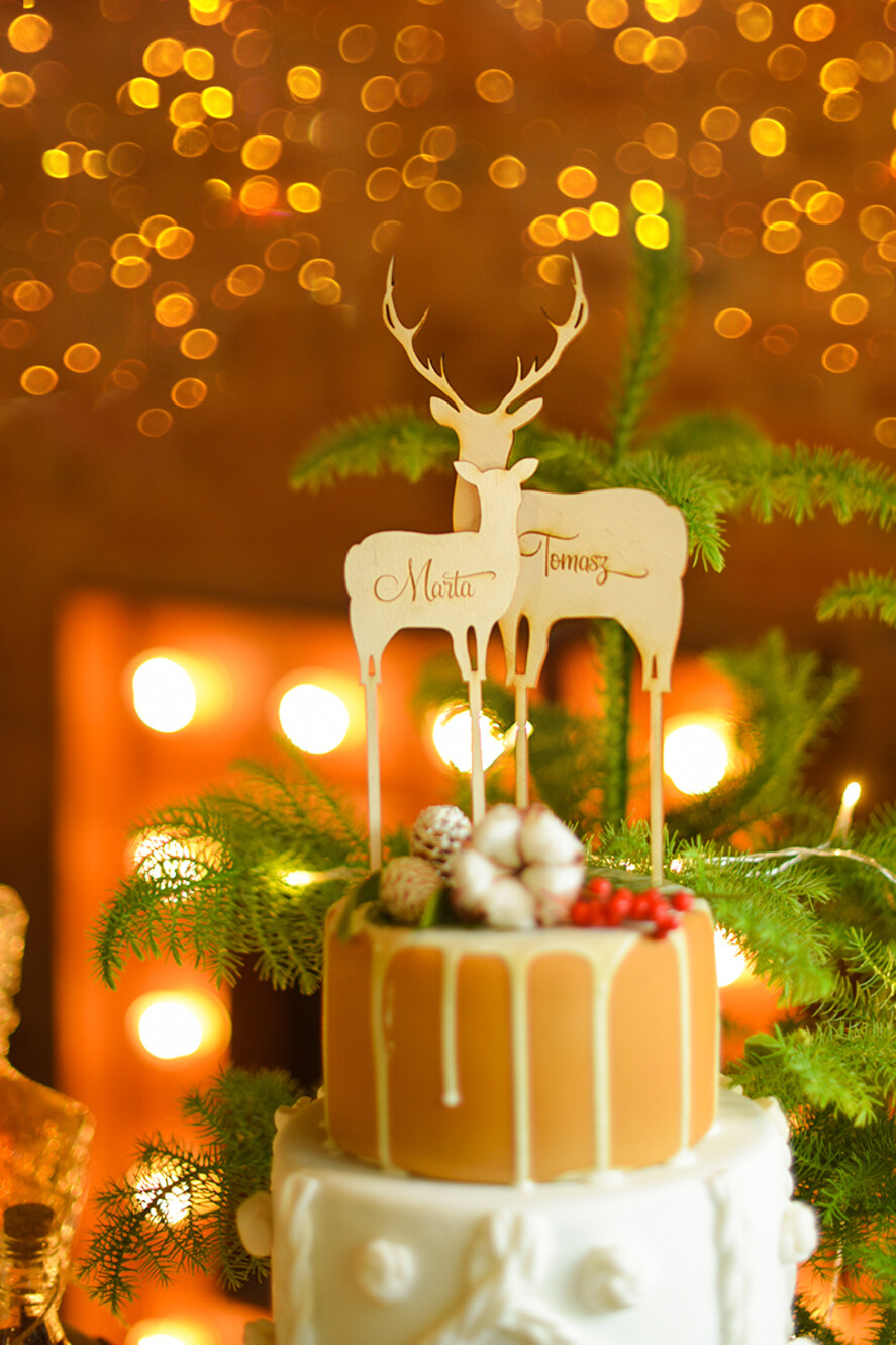 Figurki na tort / cake topper statuetki drewniane napisy na tort ślubny   3