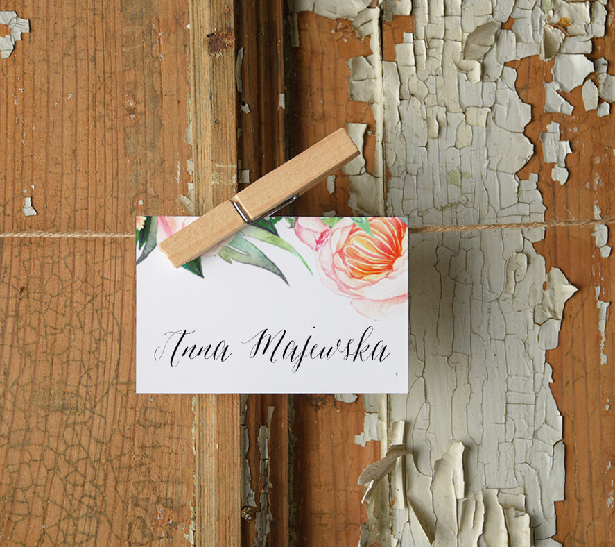 Winietki Boho/etno/pióra winietki ślubne wizytówki na stół weselny0