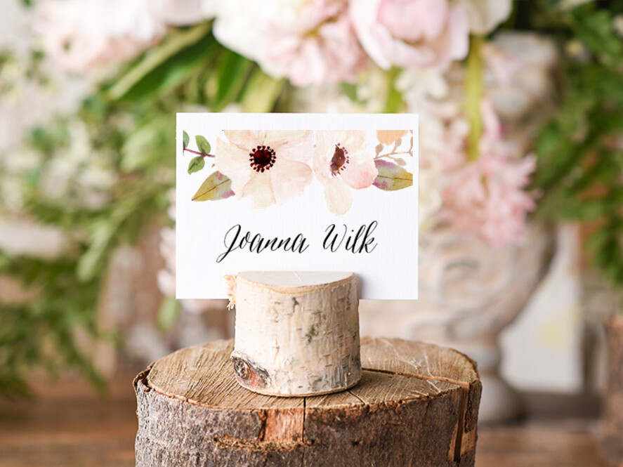 Winietki Boho/etno/pióra eleganckie winietki na stół weselny wizytówki ślubne0