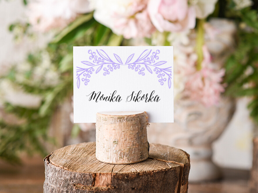 Winietki Boho/etno/pióra ozdobne winietki na ślub wizytówki dla gości weselnych0