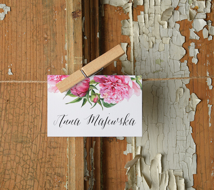 Winietki Boho/etno/pióra ręcznie robione winietki ślubne wizytówki dla gości weselnych0