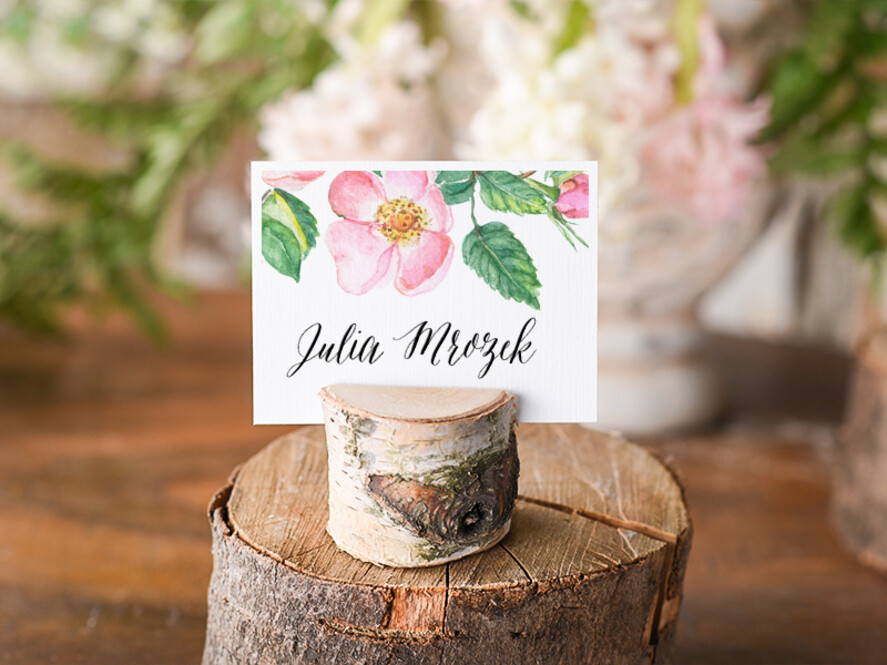 Winietki Boho/etno/pióra winietki ślubne wizytówki dla gości weselnych0