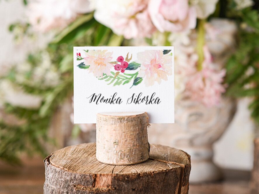 Winietki Boho/etno/pióra karteczki ślubne winietki weselne0