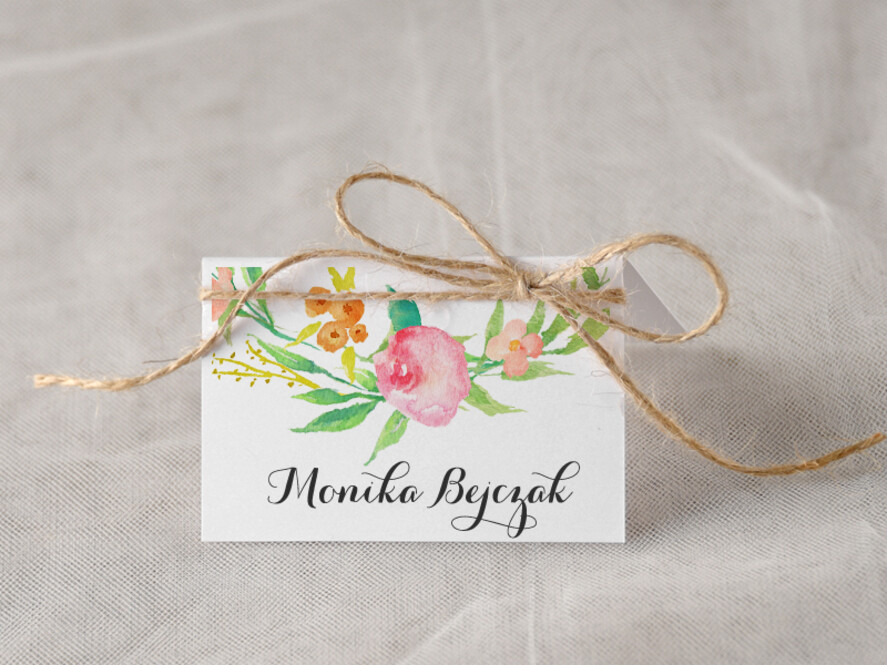 Winietki Boho/etno/pióra usadzenie gości na weselu winietki0