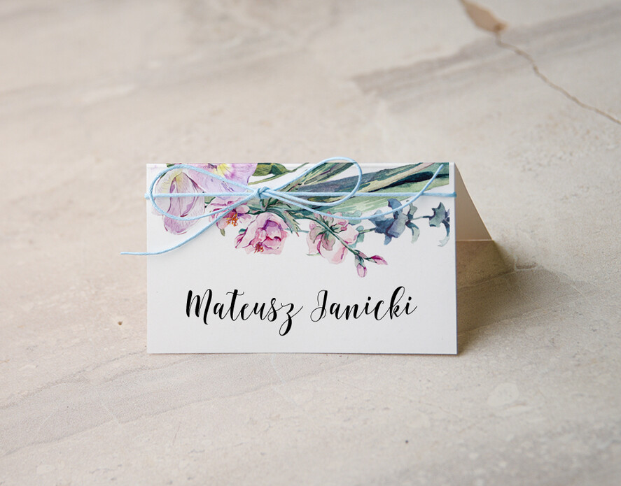 Winietki Boho/etno/pióra ślubne winietki na stół weselny0