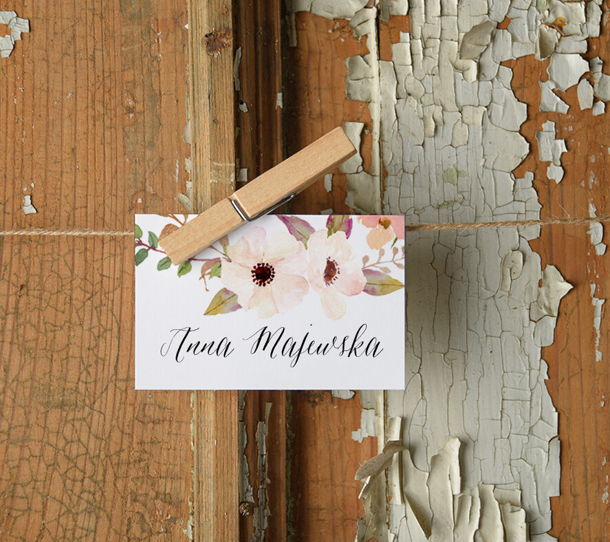 Winietki Boho/etno/pióra eleganckie winietki na stół weselny wizytówki ślubne0