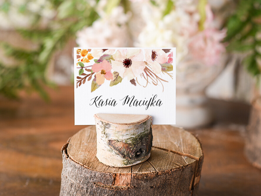 Winietki Boho/etno/pióra karteczki ślubne winietki weselne0