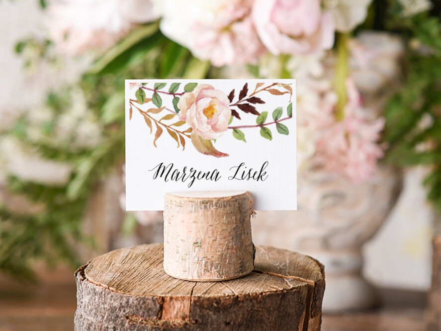 Winietki Boho/etno/pióra winietki ślubne wizytówki na stół weselny0