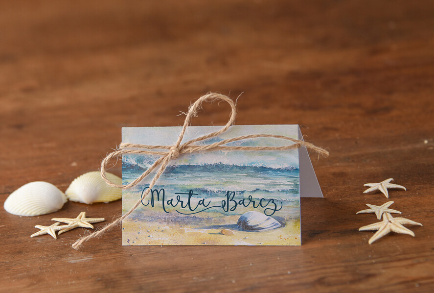 Winietki Boho/etno/pióra ślubne wizytówki winietki na stół weselny0