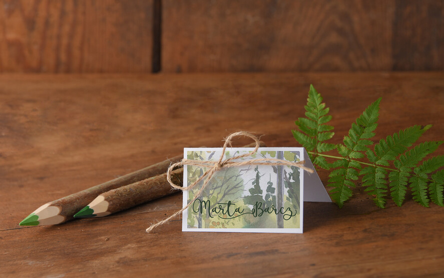 Winietki Boho/etno/pióra ślubne winietki wizytówki dla gości weselnych0