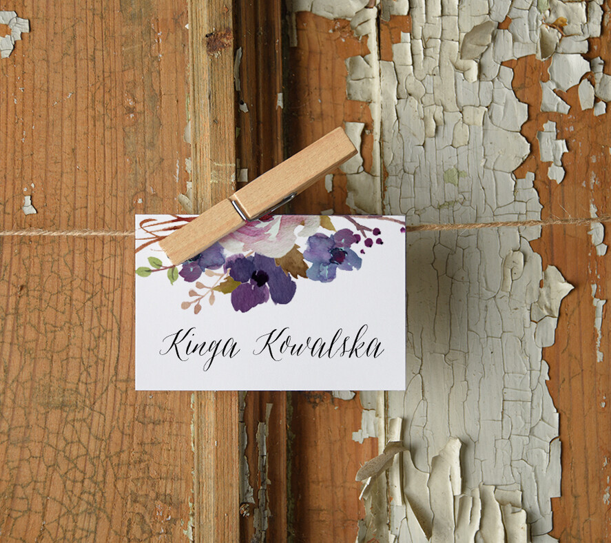 Winietki Boho/etno/pióra ozdobne winietki na ślub wizytówki dla gości weselnych0