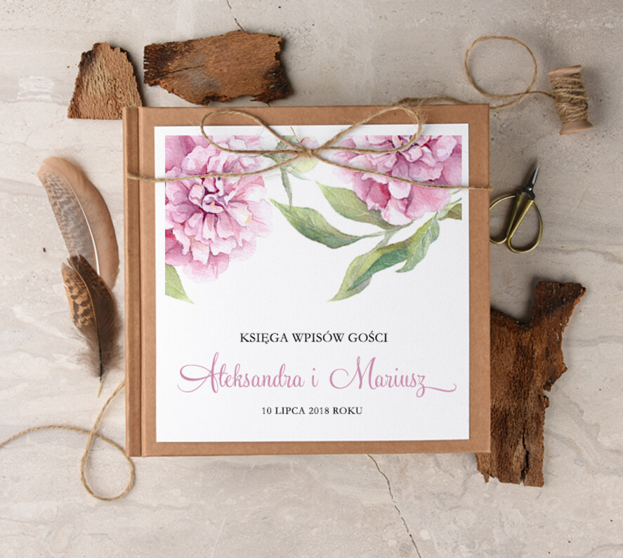 Księgi wpisów gości Boho/etno/pióra oryginalna księga gości na wesele, boho eteryczne romantyczne0