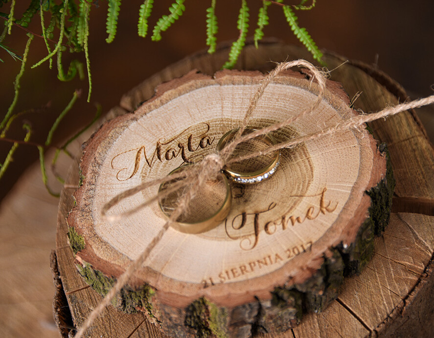 Pudełka Szkatułki na Obrączki szkatułki szkatułka na obrączki ślubne wasze imiona i data0