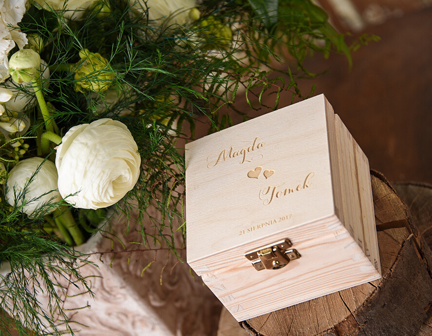 Pudełka Szkatułki na Obrączki szkatułki rustykalne ślubne pudełko na obrączki drewniana szkatułka na obrączki 0