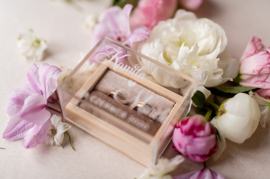 Pudełka Szkatułki na Obrączki szkatułki rustykalna  szkatułka  pudełko na obrączki ślubne przezroczyste wieczko wasze imiona i data  19