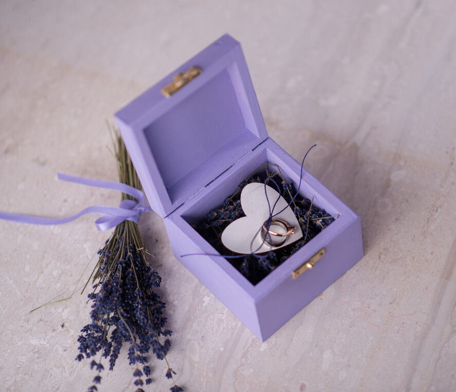 Pudełka Szkatułki na Obrączki szkatułki rustykalna drewniana szkatułka  lawendowe pudełko pudełeczko na obrączki ślubne wasze imiona i data ślubu2