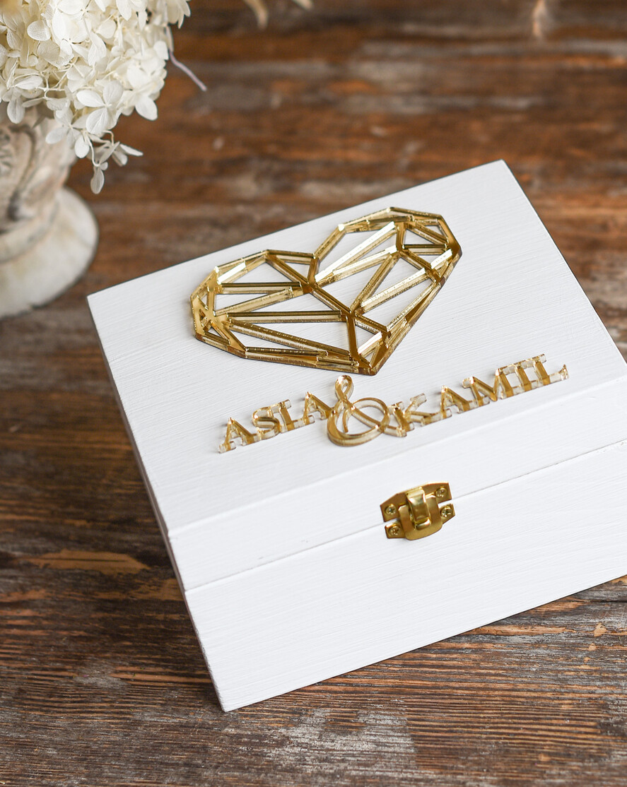 Pudełka Szkatułki na Obrączki szkatułki personalizowane pudełko na obrączki ślubne    6