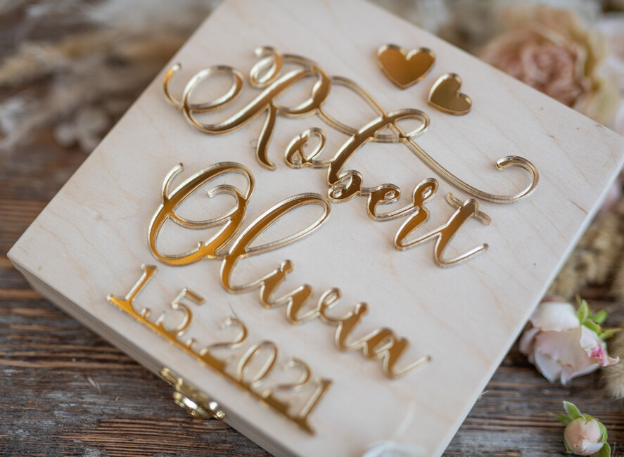 Pudełka Szkatułki na Obrączki szkatułki pudełeczko na obrączki ślubne wasze imiona1