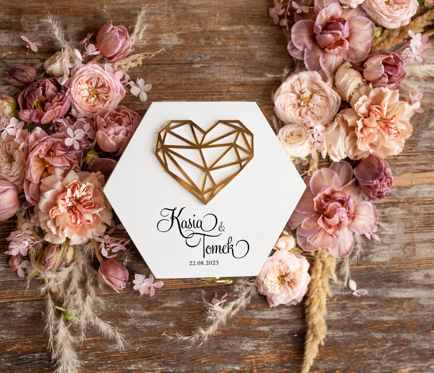 Pudełka Szkatułki na Obrączki szkatułki pudełko na obrączki ślubne wasze imiona i data2