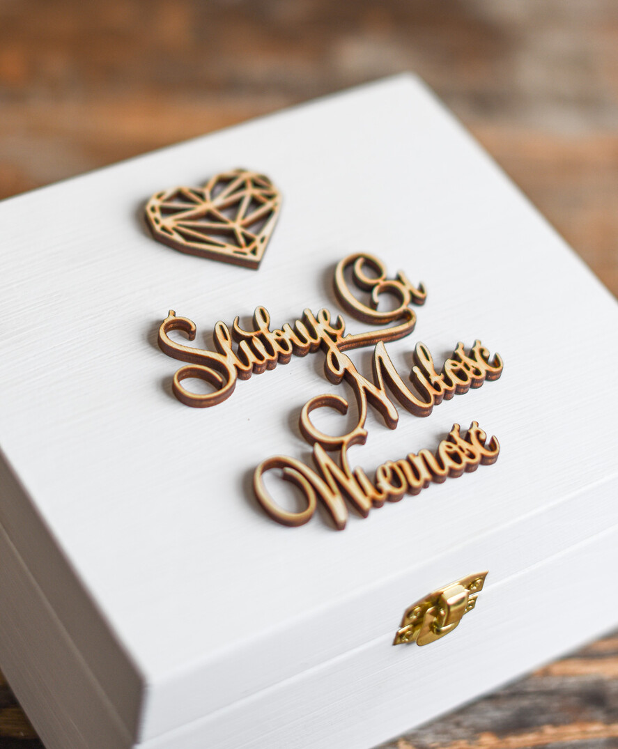 Pudełka Szkatułki na Obrączki szkatułki pudełeczko na obrączki ślubne wasze imiona1