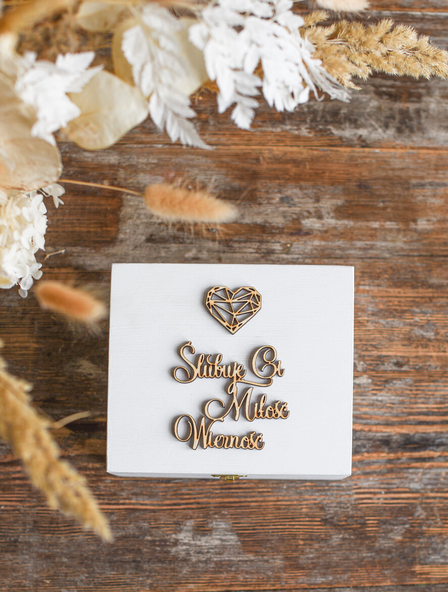 Pudełka Szkatułki na Obrączki szkatułki pudełeczko na obrączki ślubne wasze imiona2