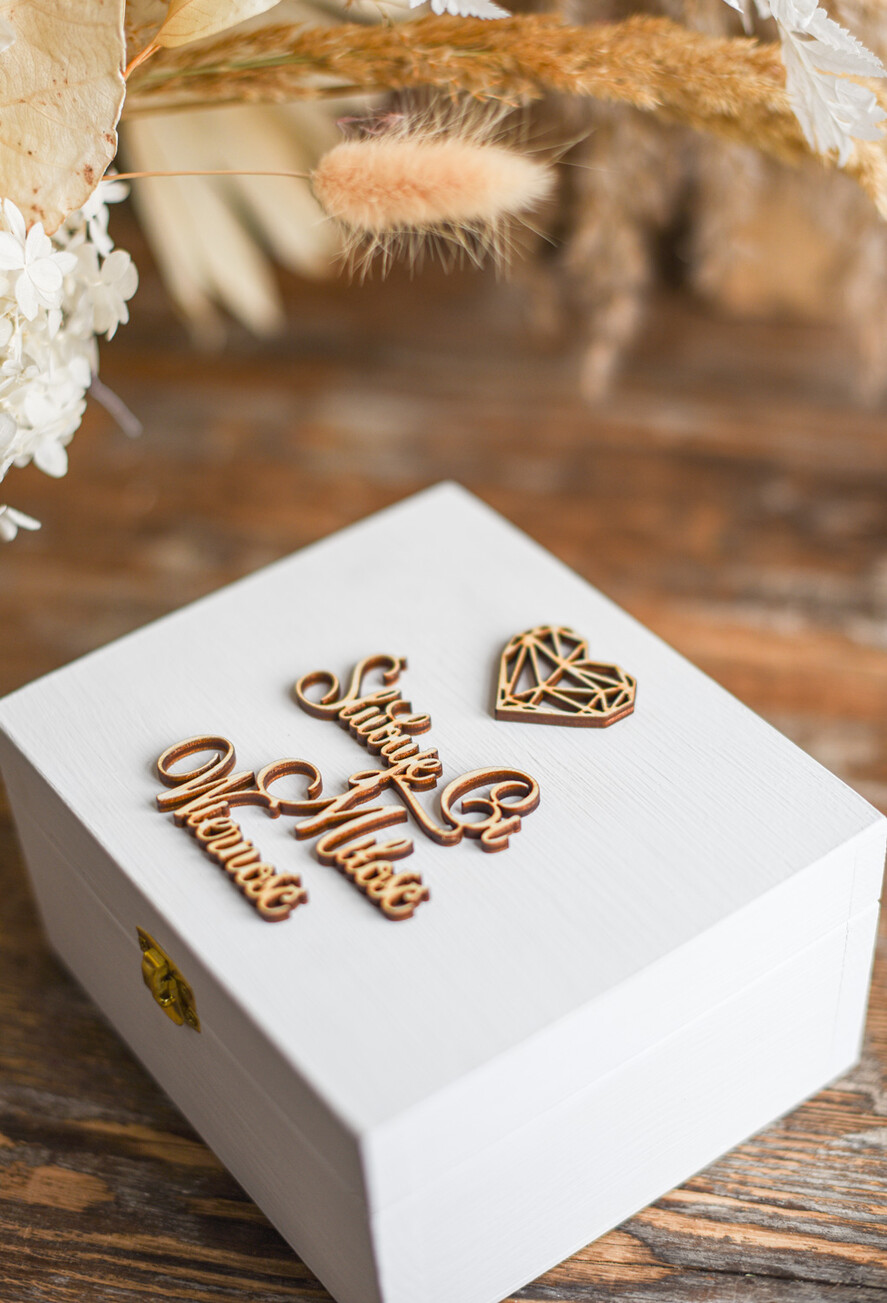 Pudełka Szkatułki na Obrączki szkatułki pudełeczko na obrączki ślubne wasze imiona4