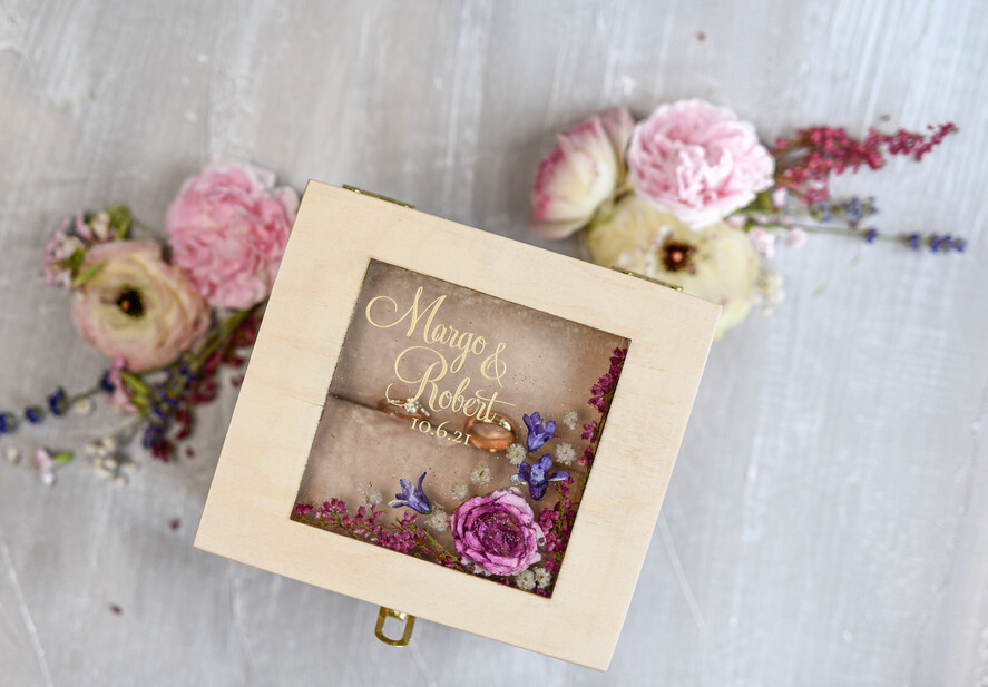 Pudełka Szkatułki na Obrączki szkatułki pudełeczko na obrączki ślubne wasze imiona i data2