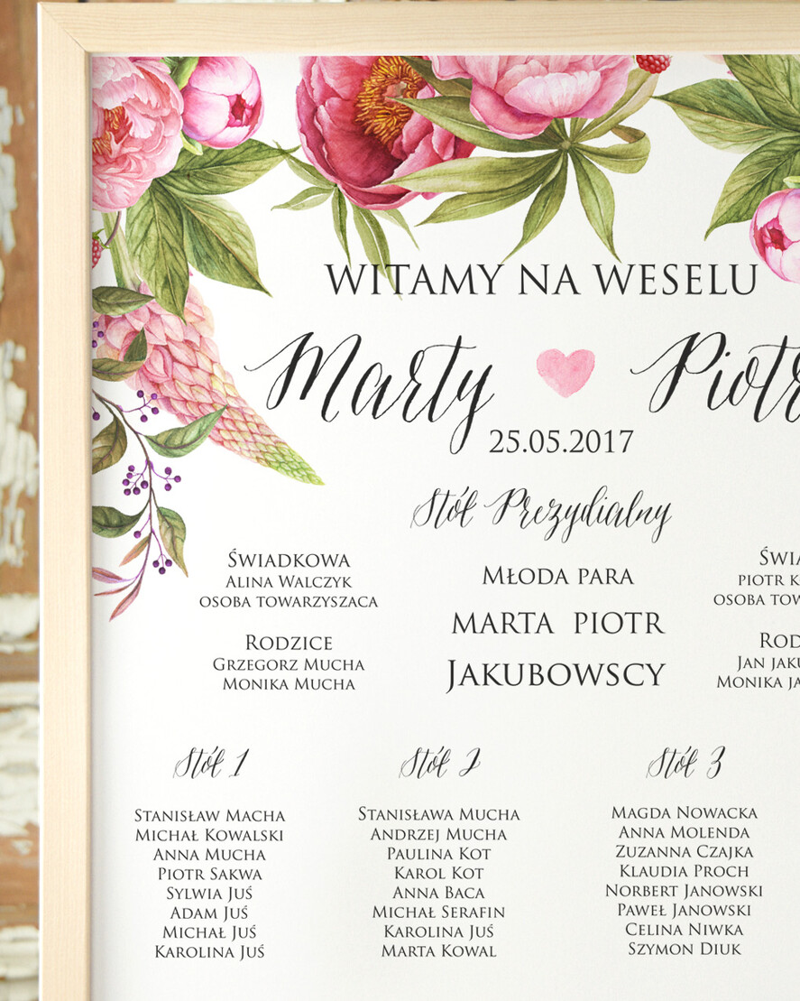 Plany stołów Plakaty Boho powitanie i usadzenie gości plan stołów weselnych, plakaty boho kwiaty eteryczne1