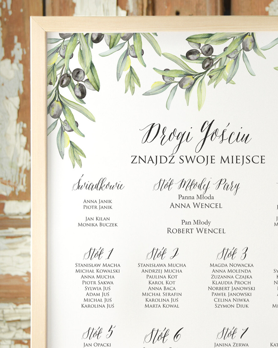 Plany stołów Plakaty Boho powitanie gości na sali ślubnej i plan stołów, boho styl romantyczne kwiaty1