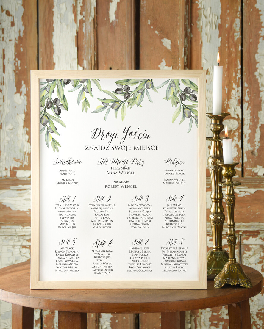 Plany stołów Plakaty Boho powitanie gości na sali ślubnej i plan stołów, boho styl romantyczne kwiaty0