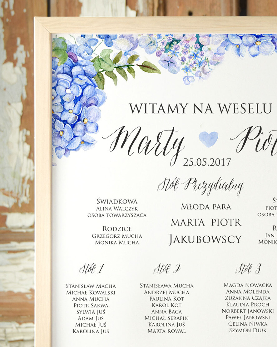 Plany stołów Plakaty Boho tablica z rozmieszczeniem gości plan stołów weselnych, w stylu boho romantyczne kwiaty\\1