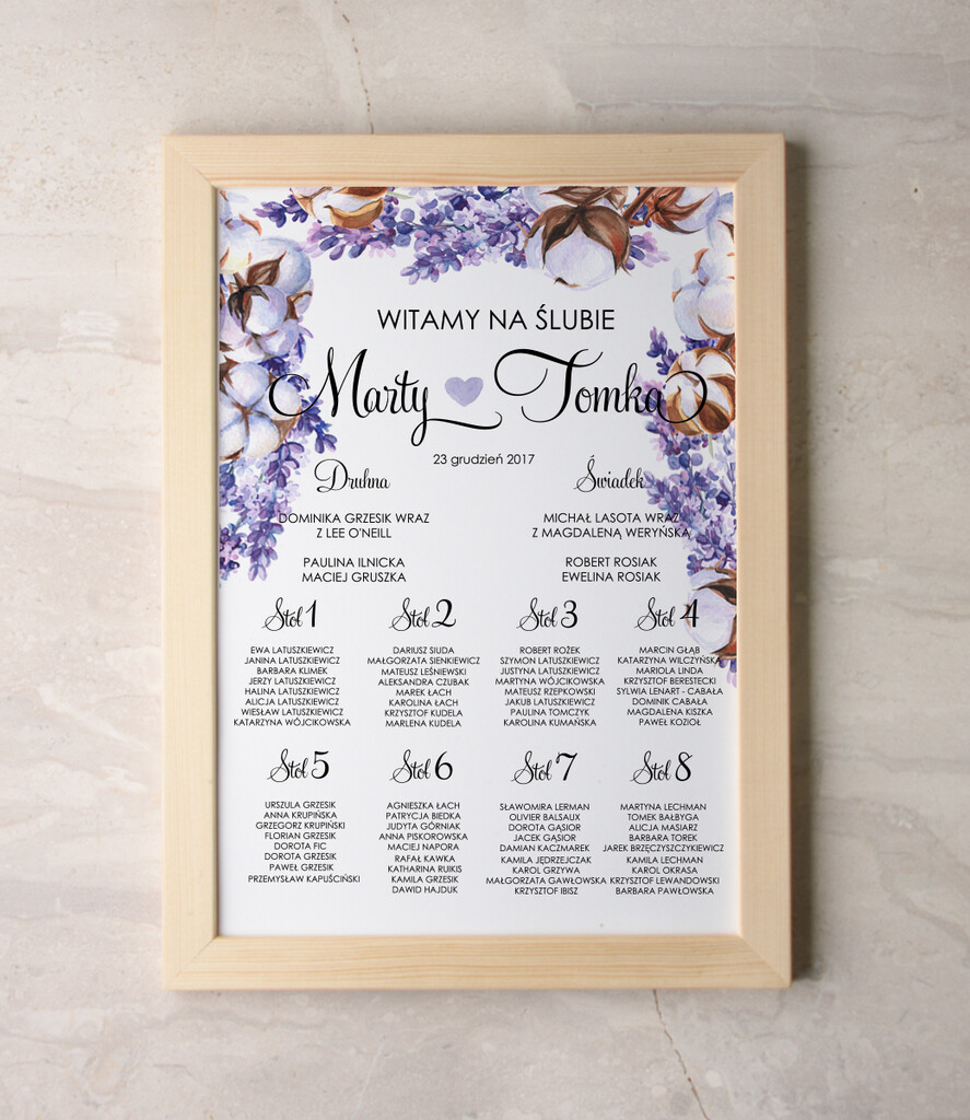 Plany stołów Plakaty Boho planer ślubny plan usadzenia gości na weselu, boho styl kolorowe kwiaty0